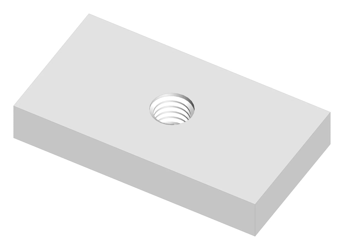 Gewindeplättchen M3 rechteckig, Stahl verzinkt (10er-Pack)