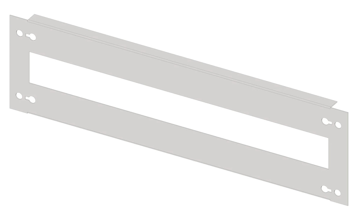 Gerätefrontplatte 2G3 Stahlblech, Ausschnitt lang, 25TE