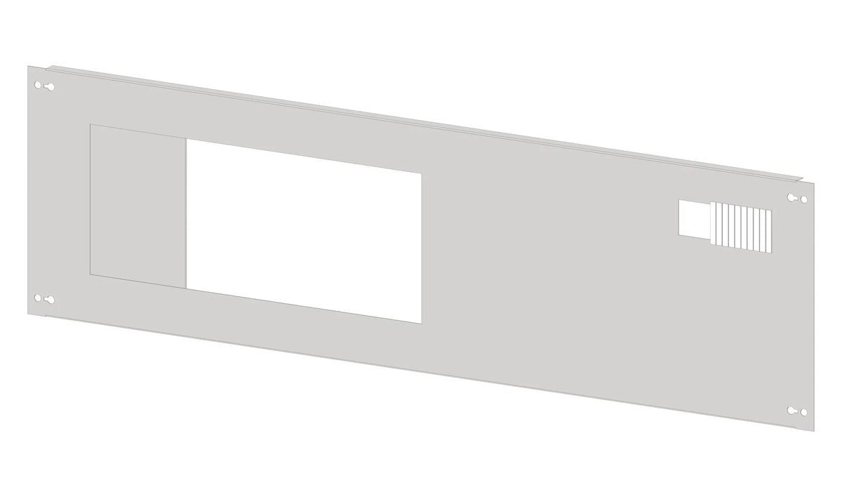 Frontplatte mit Ausschnitt 196x187mm Stahlblech Breite 5