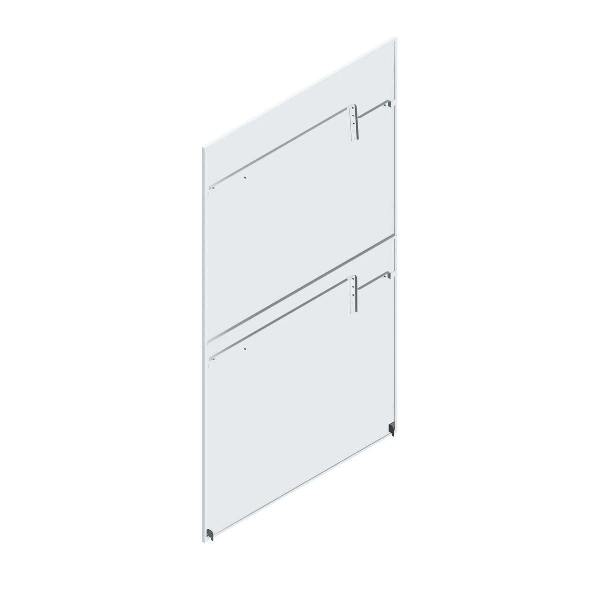 SORAX Seitenwand T=1.200xH=2.000mm, RAL7035, geteilt