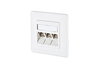 METZ CONNECT Anschlussdose Cat6A 3xRJ45 1309131027-E ver-ws Kanaleinb schräg