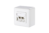 METZ CONNECT Anschlussdose Cat6A AP IDC 130B12D20027-E 2xRJ45 ver-ws Kanaleinb