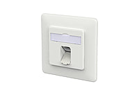 METZ CONNECT Anschlussdose Cat6A 1xRJ45 130E371027-I ver-ws Kanaleinb schräg