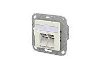 METZ CONNECT Anschlussdose Cat6A 2xRJ45 130E381102-I rws Kanaleinb schräg LSA