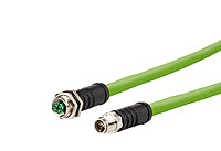 METZ CONNECT Patchkabel Cat6A SF/UTP 5m 142M7X12050 IP65 gn M12 M12 1:1 24qmm