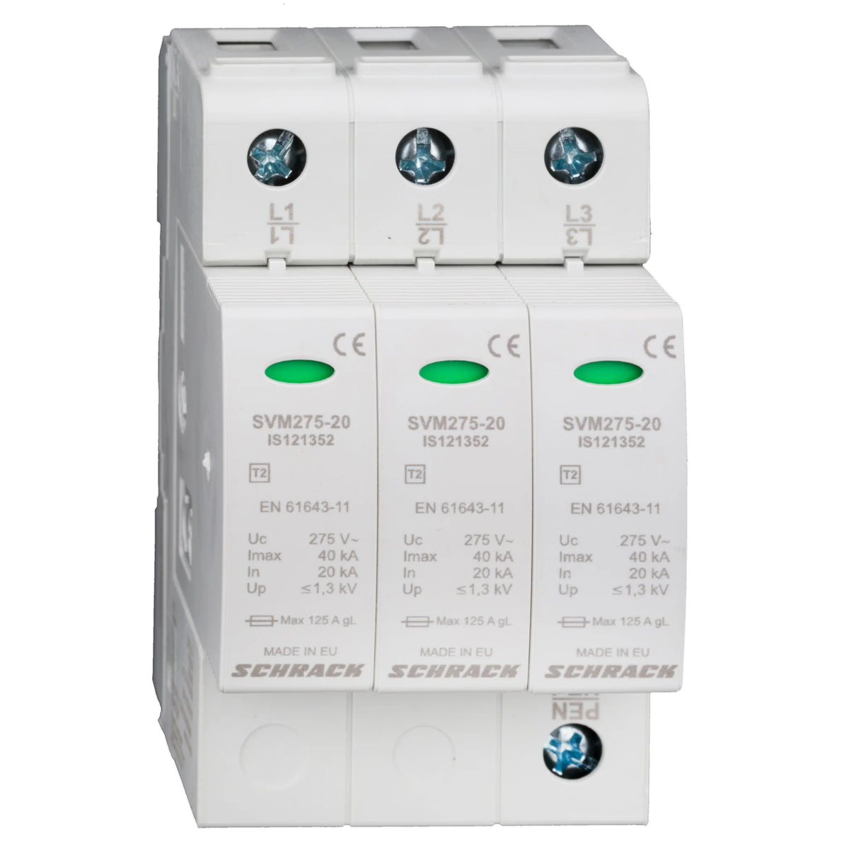 Überspannungsableiter 3+0 für TN-C System,Klasse T2(C)
