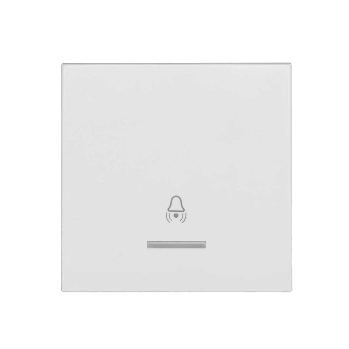 Wippe 50 mit transparenter Linse, Symbol Glocke, weiß (10er-Pack)