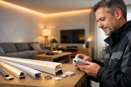 Welches LED-Profil für indirekte Beleuchtung im Wohnzimmer?