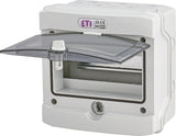 ETI Kleinverteiler AP 1x8TE Kst IP65 ECH-8G 202x201x120mm DIN-Schiene