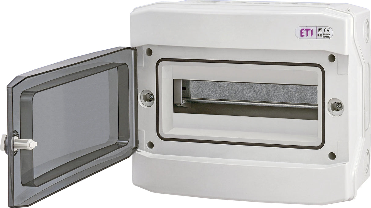 ETI Kleinverteiler AP 1x12TE Kst IP65 ECH-12PT 319x259x144mm DIN-Schiene