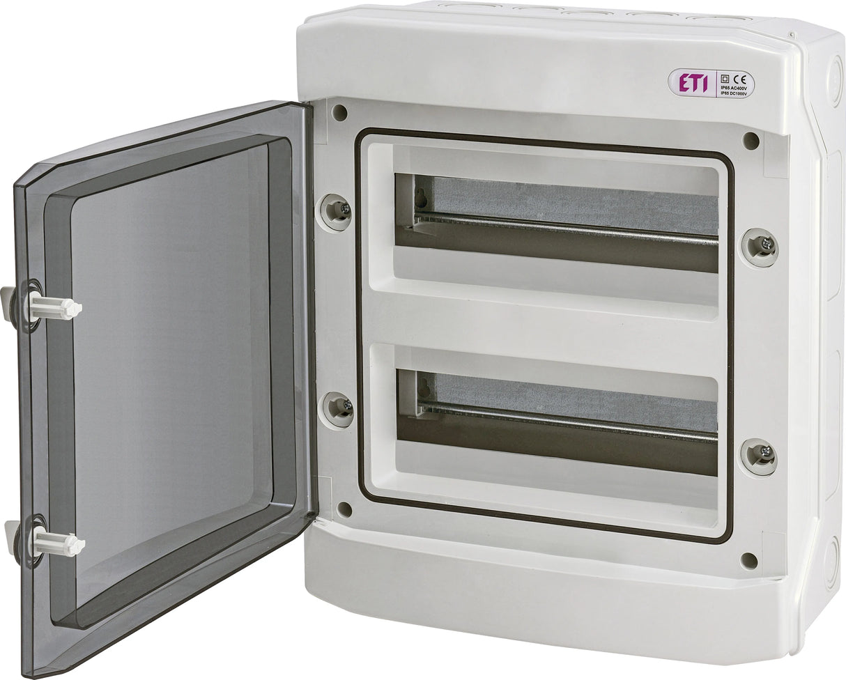 ETI Kleinverteiler AP 2x12TE Kst IP65 ECH-24PT 319x384x144mm DIN-Schiene