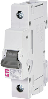 ETI Leitungsschutzschalter AC C 2A 1p ETIMAT P10 1p C2 240V 1TE 50-60Hz IP20