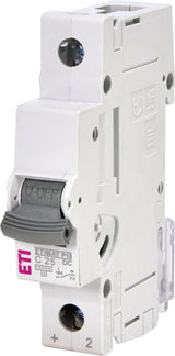 ETI Leitungsschutzschalter DC C 25A 0+N P10-DC, 1-polig, C25, 10kA 220V 1TE