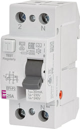 ETI FI-Schutzschalter A 2p 240V 25A 2TE EFI-P2, A-Typ, 2-polig 25A (0,03 A) 0,03