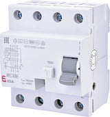 ETI FI-Schutzschalter B+ 4p 400V 63A 4TE EFI-4 B+ 63/0.03 0,03A REG 10kA
