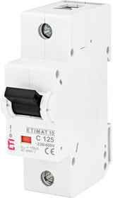ETI Leitungsschutzschalter UC C 125A 1p ETIMAT 10 1p C125 400V 1TE 50Hz IP20