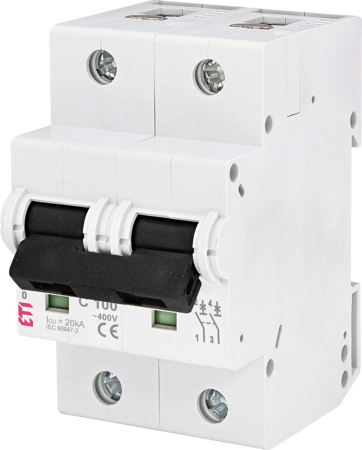 ETI Leitungsschutzschalter UC C 100A 2p ETIMAT 10 2p C100 400V 2TE 50Hz IP20