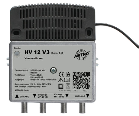 Breitbandvorverstärker mit 65 MHz Rückweg, VPE 5 Stück