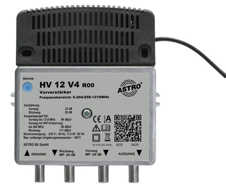 Breitbandvorverstärker mit 204 MHz Rückweg
