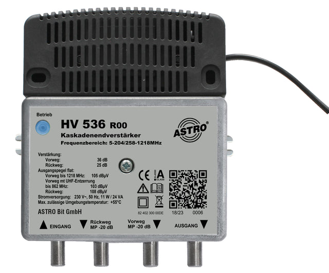 1,2 GHz Breitbandverstärker 36 dB / 103/105 dBuV Vorweg