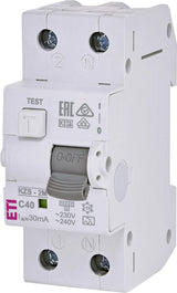 ETI FI/LS-Schutzschalter C40 1p+N 0,03A KZS-2M A C40/0.03 A 10kA 2TE 1p 230V