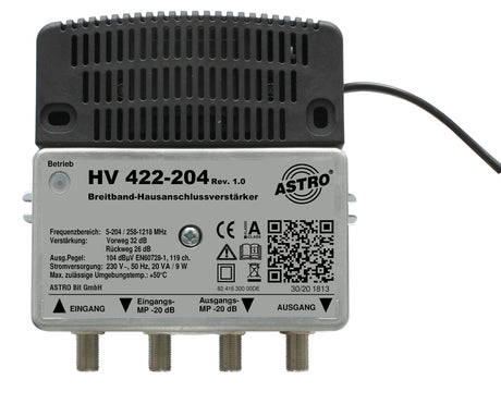 Breitbandverstärker mit 204 MHz Rückweg