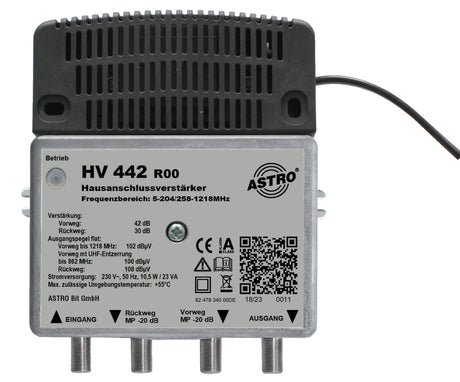 1,2 GHz Breitbandverstärker 42 dB / 102 dBuV Vorweg