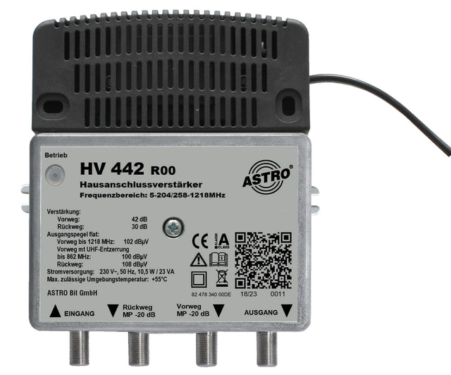 1,2 GHz Breitbandverstärker 42 dB / 102 dBuV Vorweg