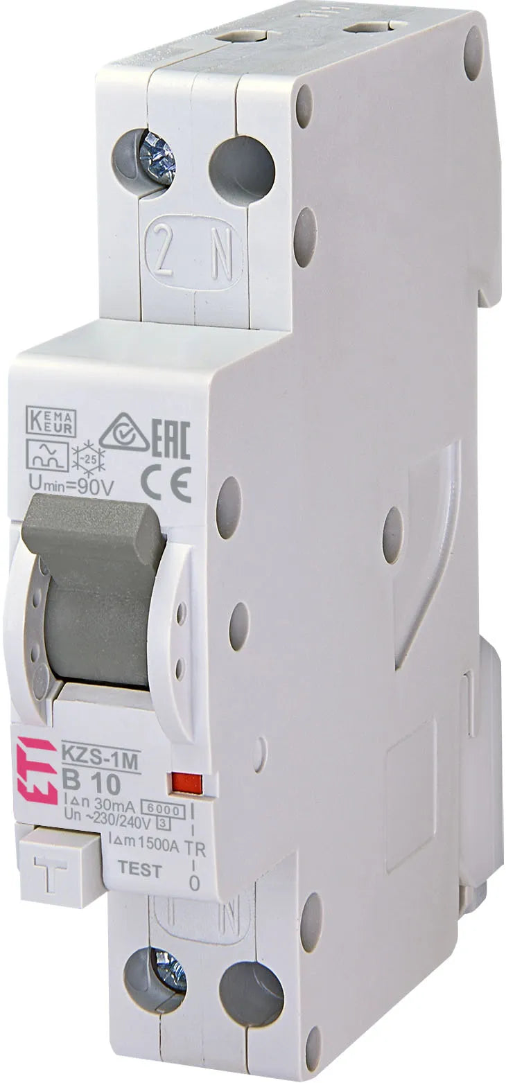 ETI FI/LS-Schutzschalter B10 1p+N 0,03A KZS-1M 1p+N A B10/0.03 6kA A 6kA 2TE 1p