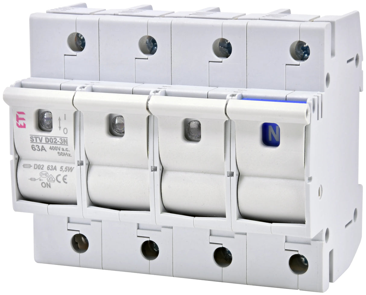ETI D0-Sicherungssockel 4p D02 REG 63A STV D02 63A 3p+N 400V Kst m.Abd