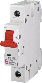 ETI Hauptschalter 16A 1p IP20 Wart/Rep SV 116 1p 16A SichSchalt NOT-AUS Einb