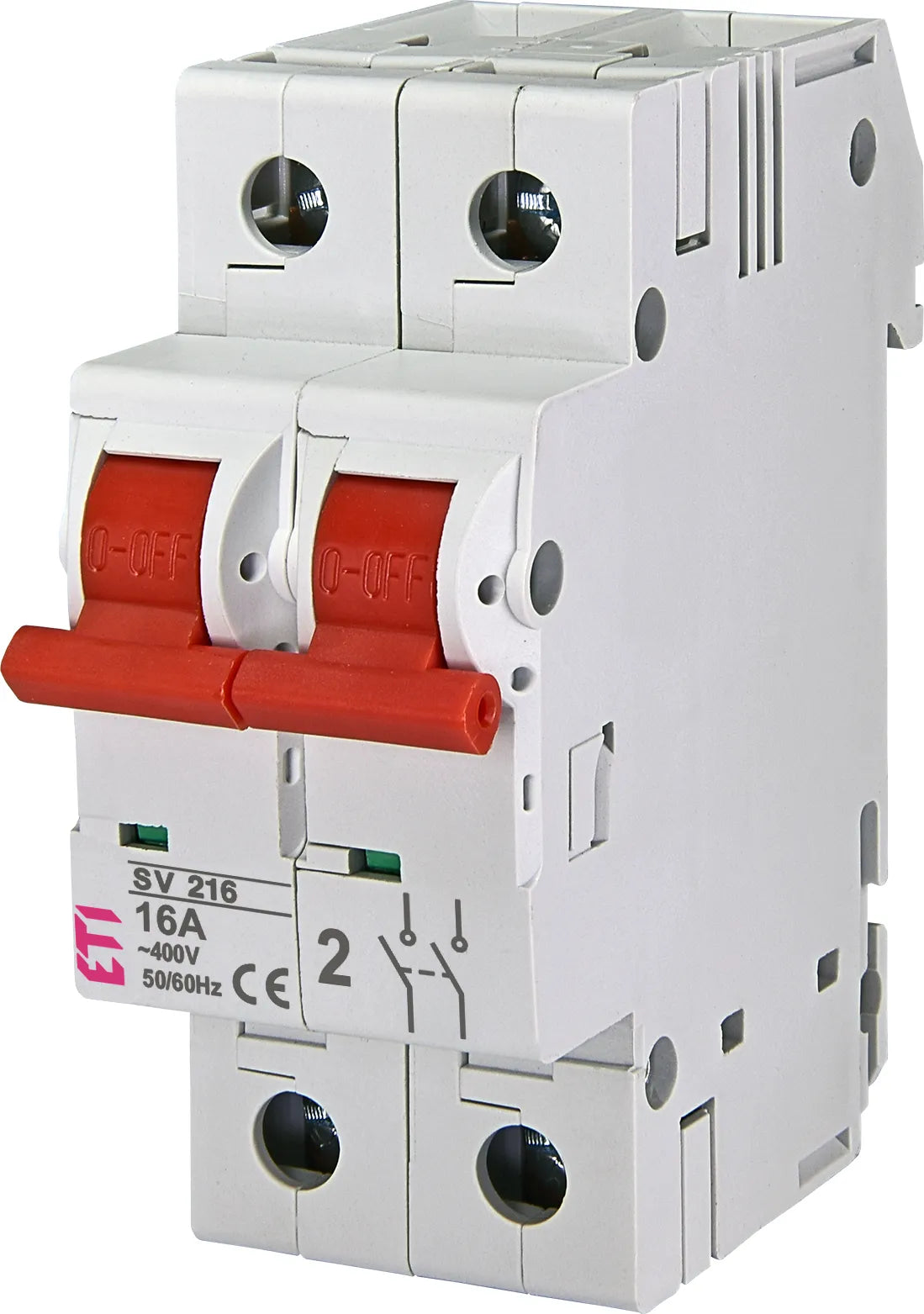 ETI Hauptschalter 16A 2p IP20 Wart/Rep SV 216 2p 16A SichSchalt NOT-AUS Einb