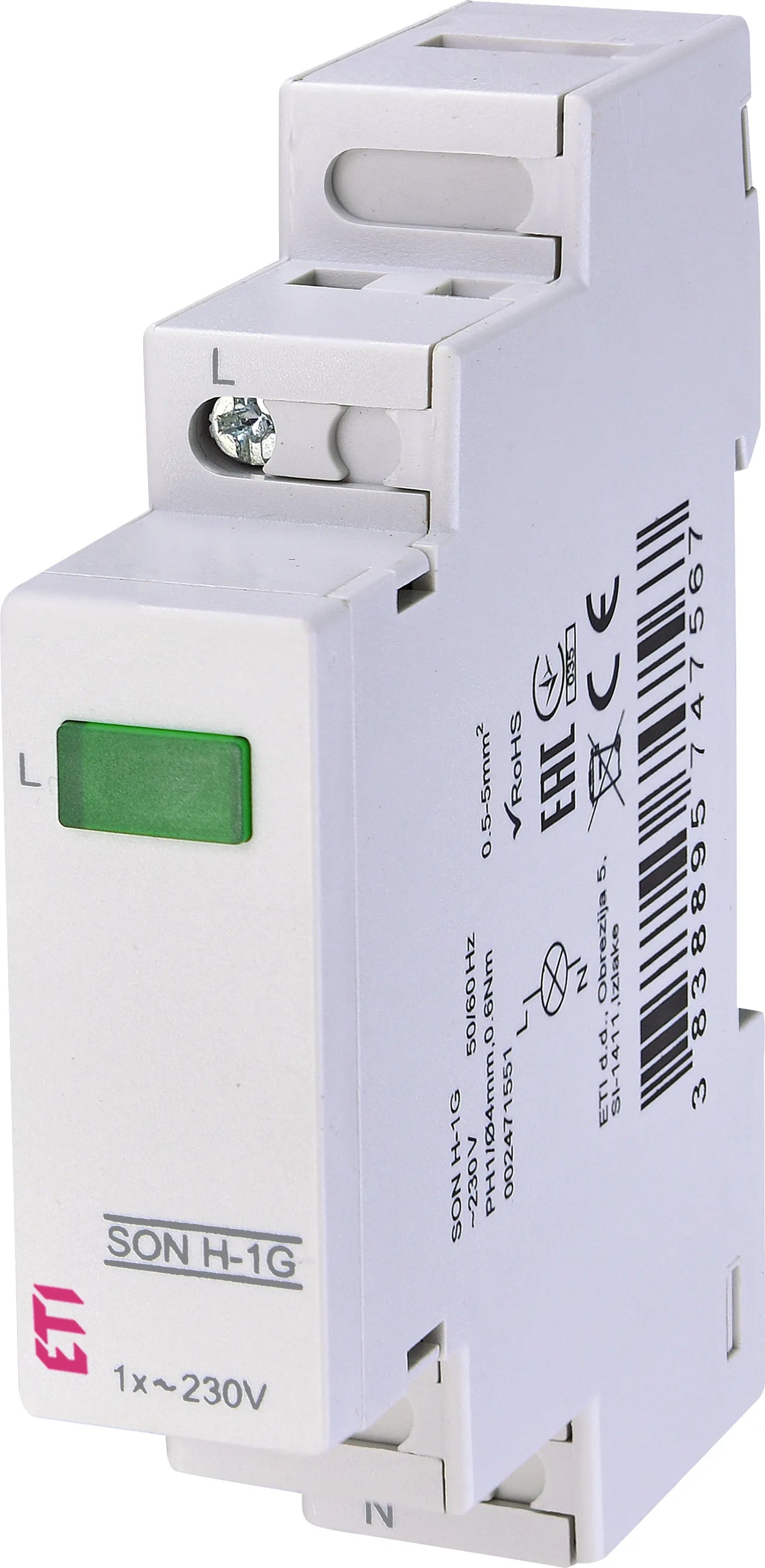 ETI LED-Signalleuchte 230V/AC gn IP20 SON H-1G