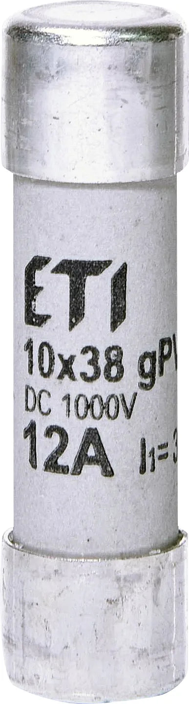 ETI Zylindersicherung 12A 1000V DC CH10x38 gPV 12A/1000V DC 10x38mm