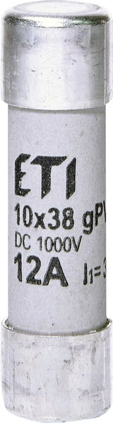 ETI Zylindersicherung 12A 1000V DC CH10x38 gPV 12A/1000V DC 10x38mm