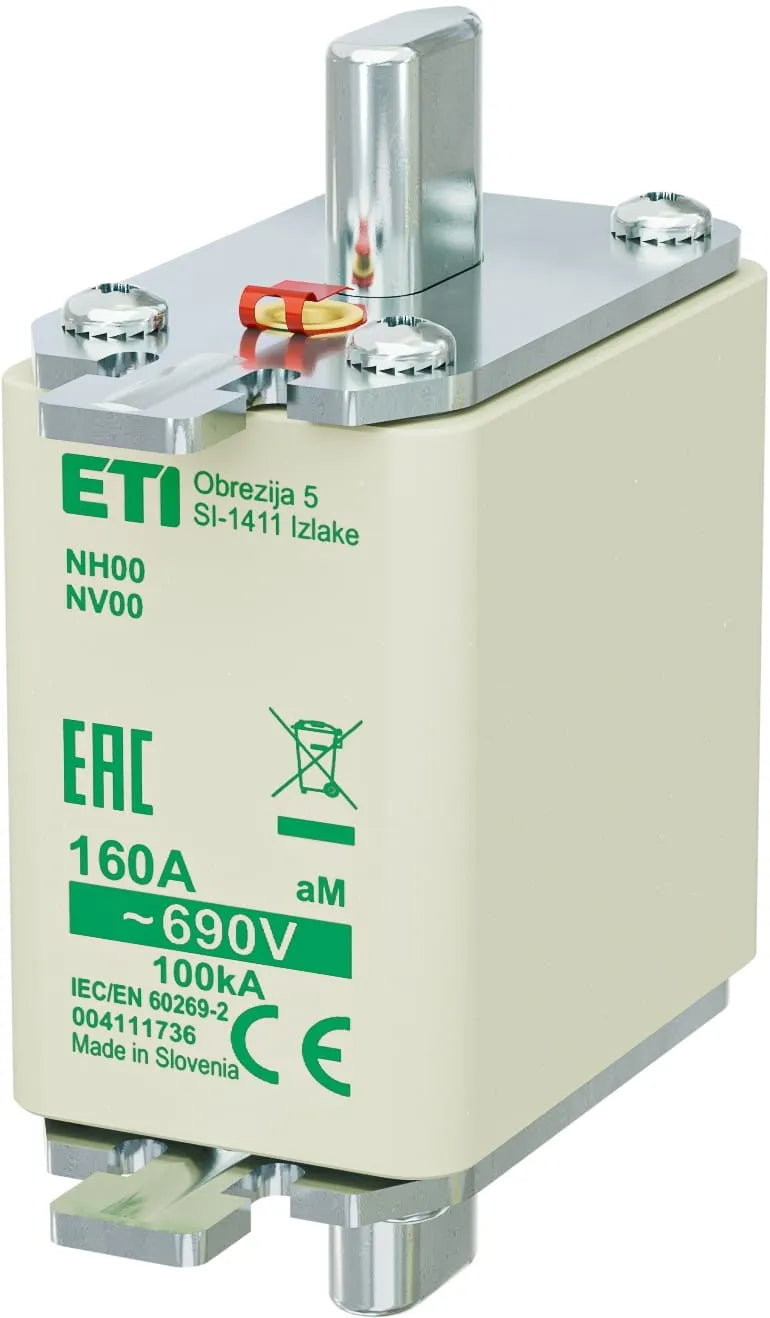 ETI NH-Sicherungseinsatz 160A NH00 aM NH00 160A, 690V, aM 690VAC Stirnk