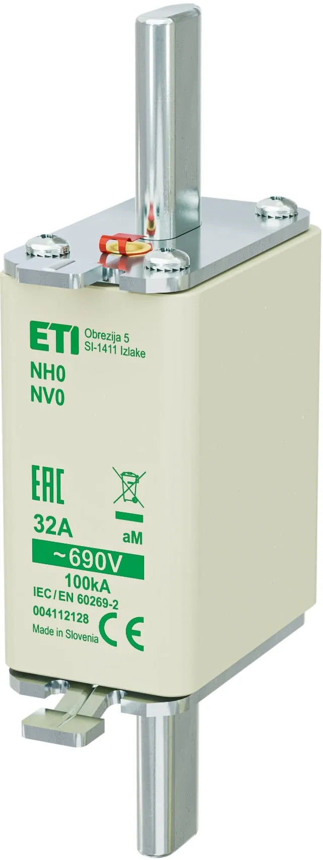 ETI NH-Sicherungseinsatz 32A NH0 690VAC NH0 32A, 690V, aM aM