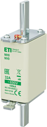 ETI NH-Sicherungseinsatz 32A NH0 690VAC NH0 32A, 690V, aM aM