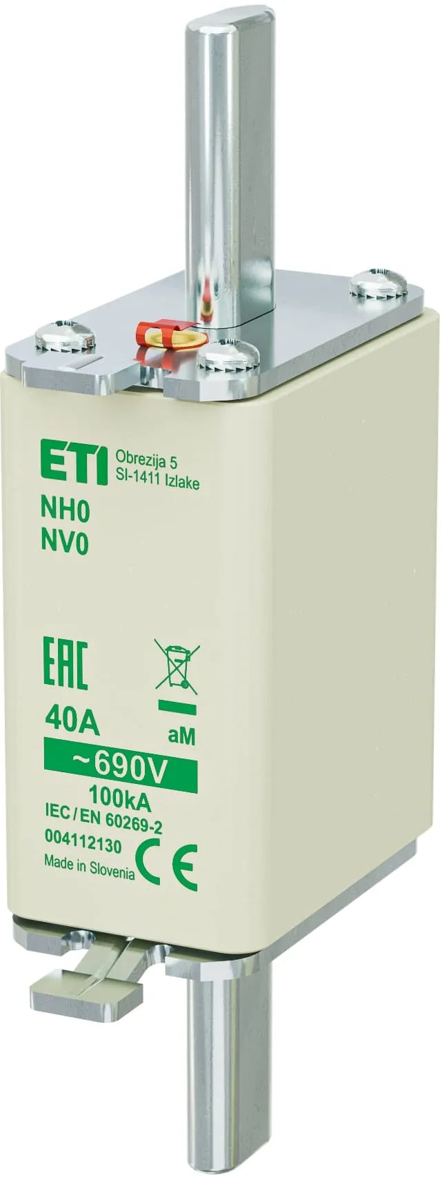 ETI NH-Sicherungseinsatz 40A NH0 690VAC NH0 40A, 690V, aM aM