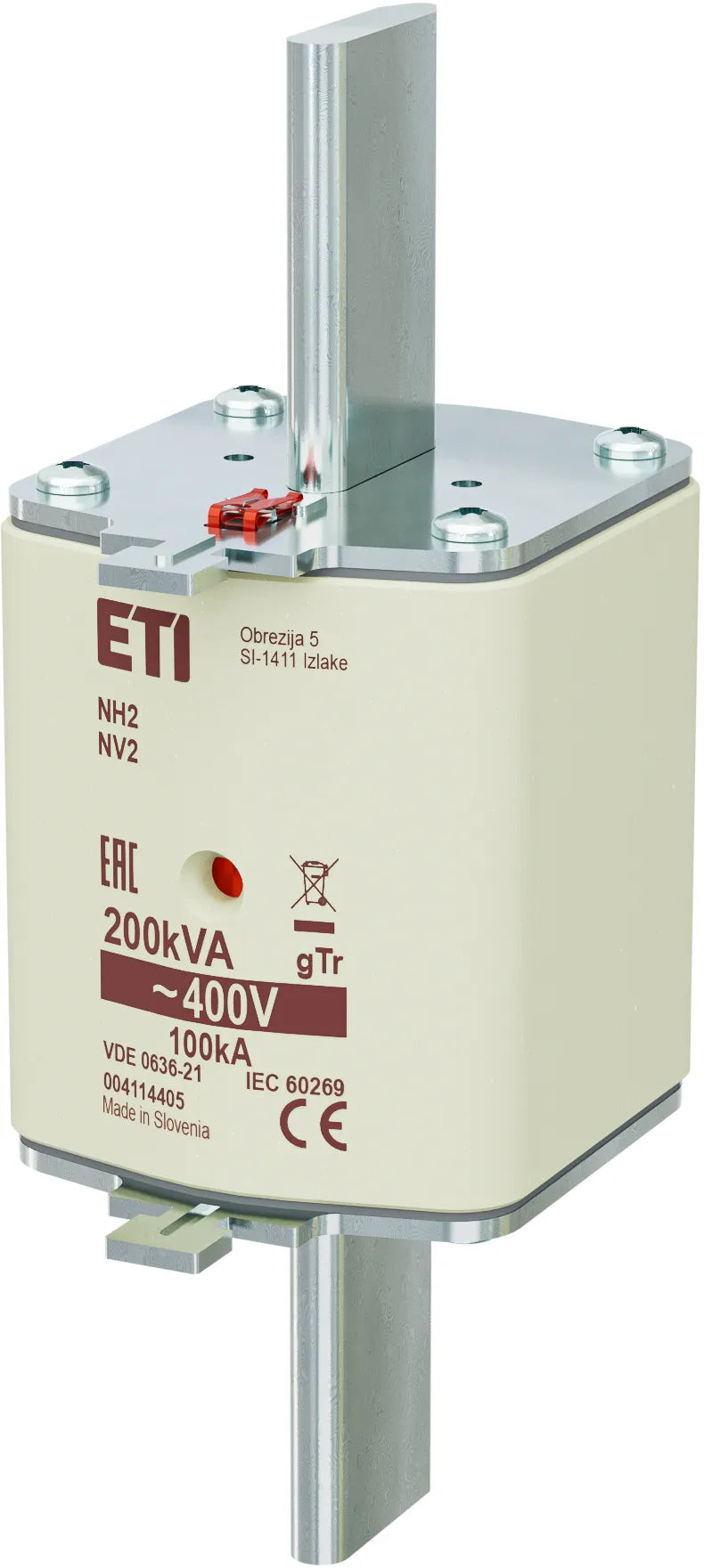 ETI NH-Sicherungseinsatz 289A NH2 400VAC NH2 gTR 289A/400V 200kVA gTr Kombik