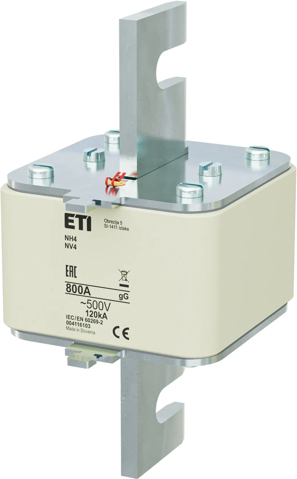 ETI NH-Sicherungseinsatz 800A NH4 500VAC NH4 gG 800A/500V gG Stirnk