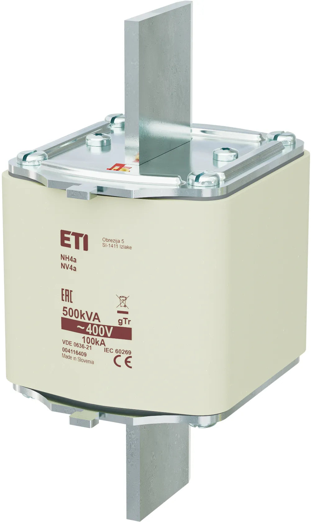 ETI NH-Sicherungseinsatz 722A NH4a gTr NH4a gTR 722A/400V 500kVA 400VAC Stirnk