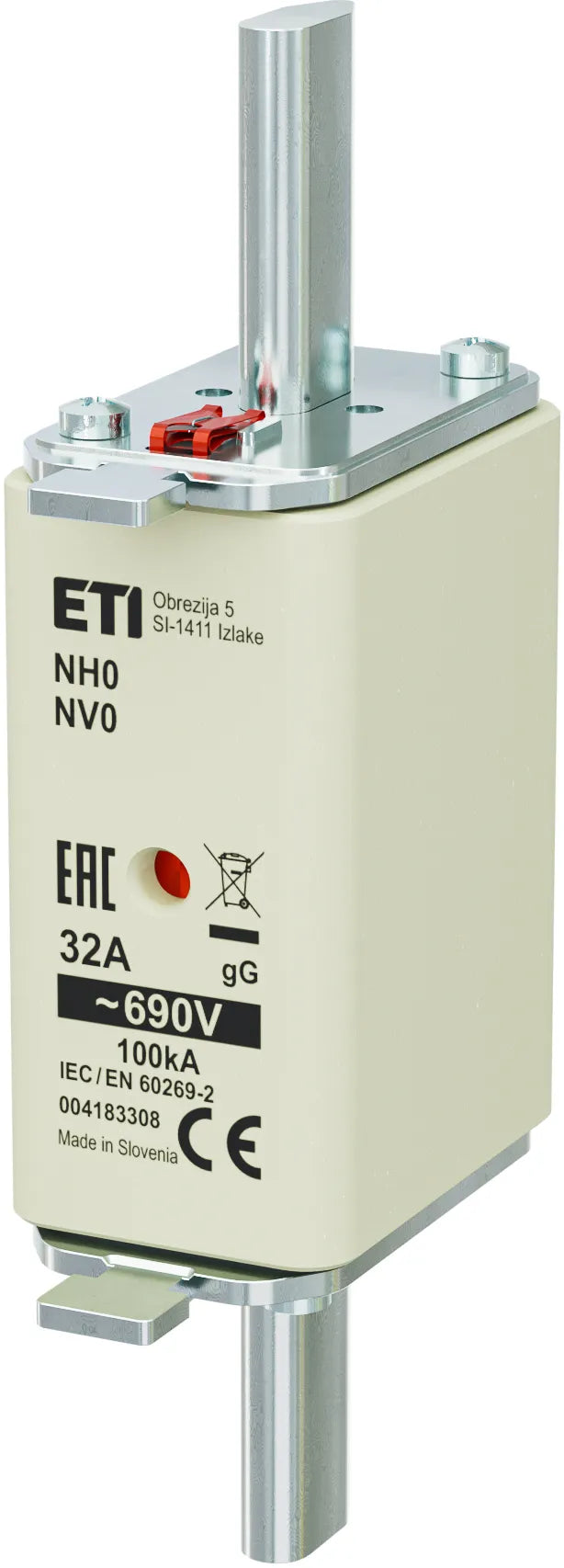 ETI NH-Sicherungseinsatz 32A NH0 690VAC NH 0 32A, 690V, gG, Kombi gG Kombik