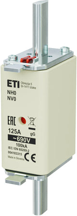 ETI NH-Sicherungseinsatz 125A NH0 690VAC NH 0 125A, 690V, gG, Kombi gG Kombik