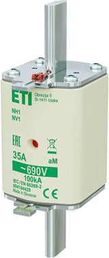 ETI NH-Sicherungseinsatz 35A NH1 690VAC NH1 aM 35A/690V aM Kombik