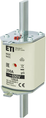 ETI NH-Sicherungseinsatz 250A NH2C gG NH 2C 250A, 690V, gG, Kombi 690VAC
