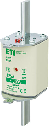 ETI NH-Sicherungseinsatz 125A NH2C aM NH2C aM 125A/690V 690VAC Kombik
