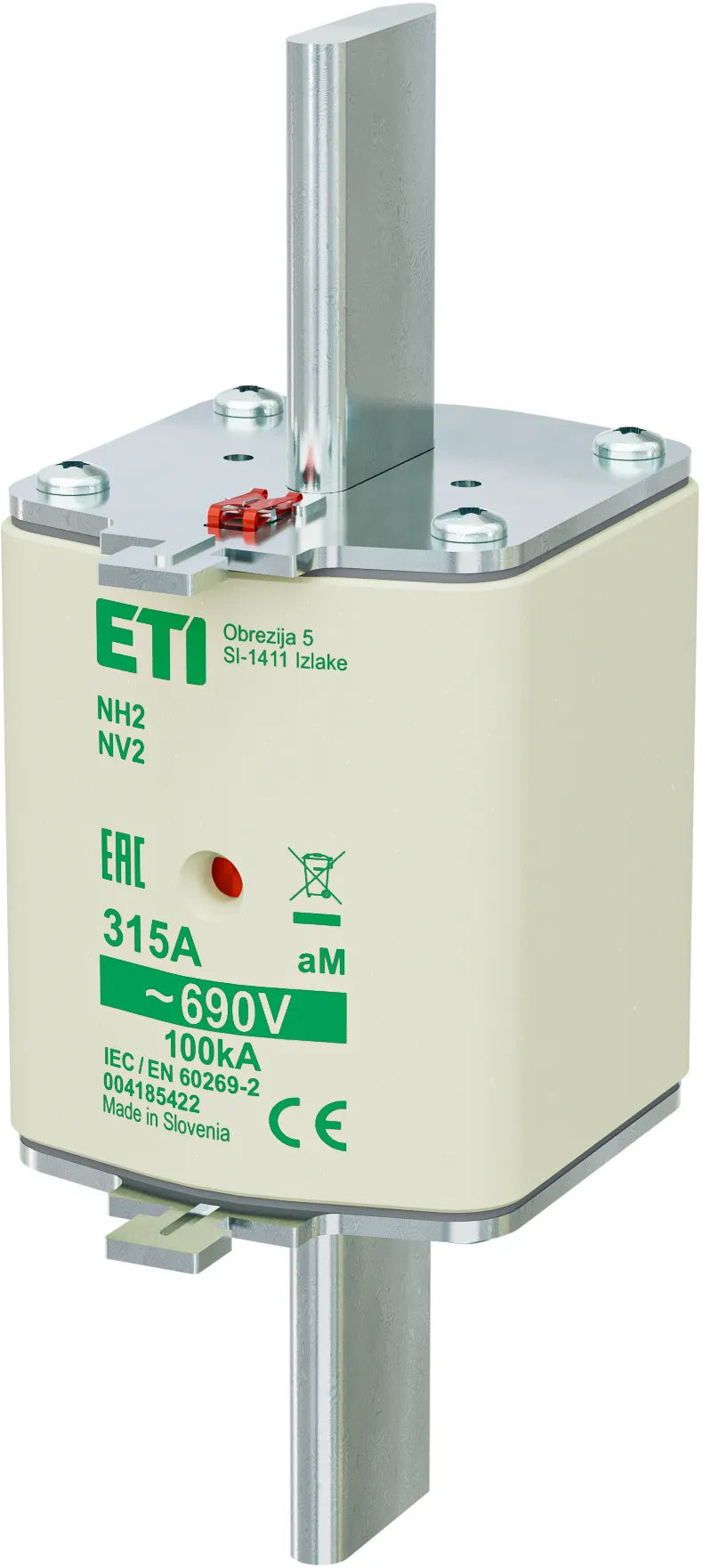 ETI NH-Sicherungseinsatz 315A NH2 690VAC NH2 aM 315A/690V aM Kombik