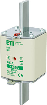 ETI NH-Sicherungseinsatz 400A NH2 690VAC NH2 aM 400A/690V aM Kombik