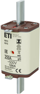ETI NH-Sicherungseinsatz 250A NH1 500VAC NH1I 250A, 500VAC, gG gG Kombik
